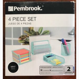 🔥BOGO- 🆕 4pc Mint Desk Organizing Set
